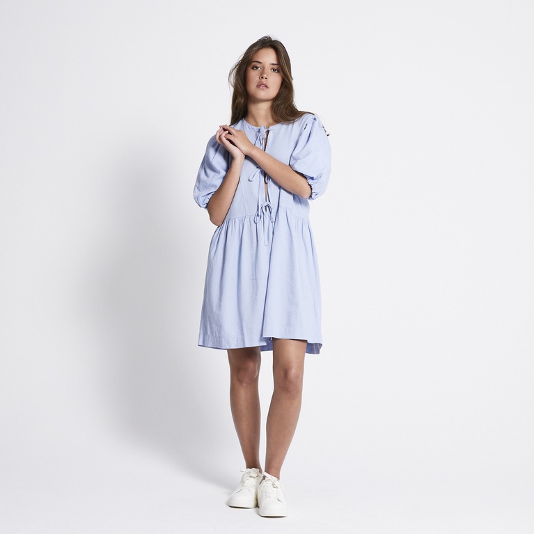 Linen blend dress "Rosie" Light blue